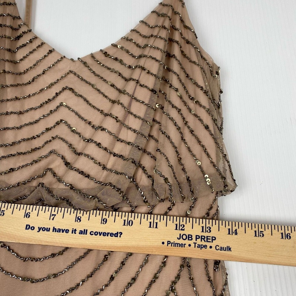 Adrianna Papell Women's size 6 Casual Sequin Mesh Mini Dress.Party - Picture 4 of 16
